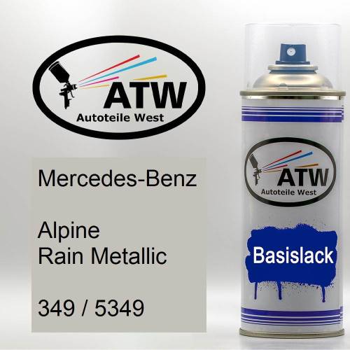 Mercedes-Benz, Alpine Rain Metallic, 349 / 5349: 400ml Sprühdose, von ATW Autoteile West.